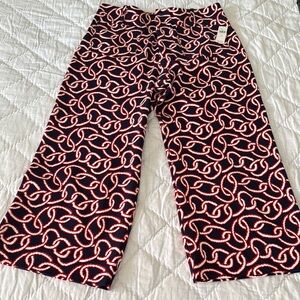 Anthropologie Black and Red Patterned Pants